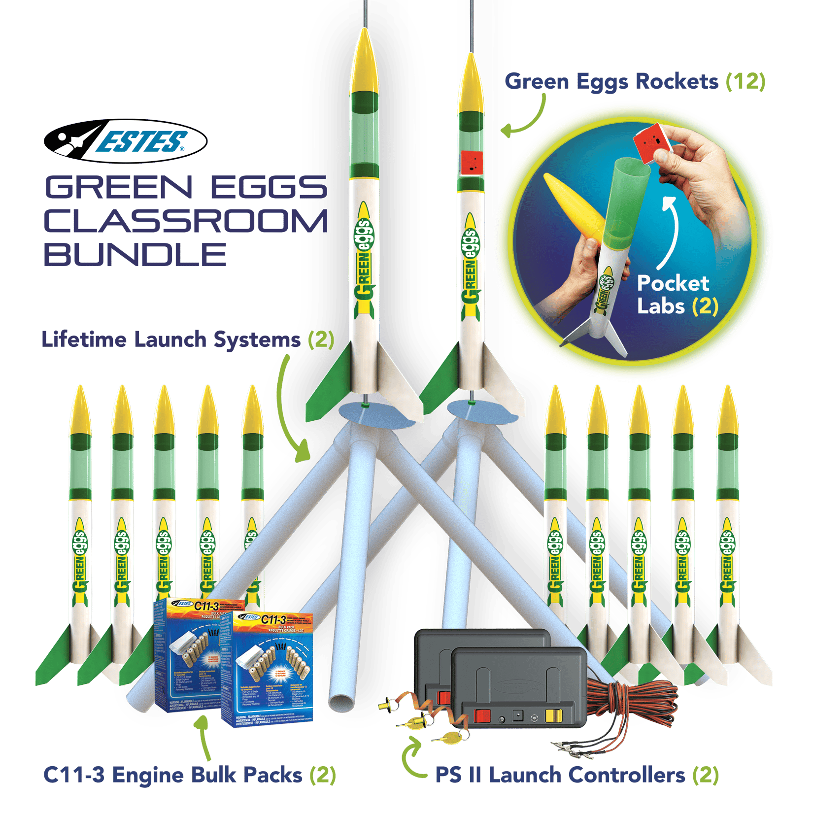 Estes Green Eggs Classroom Kit with Voyager 2