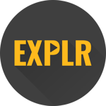 transparent yellow EXPLR Logo